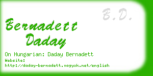 bernadett daday business card